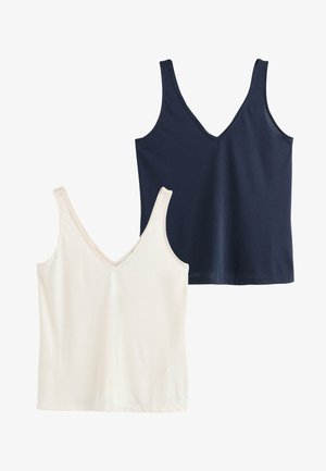 Next, 2 PACK - Topp - cream navy