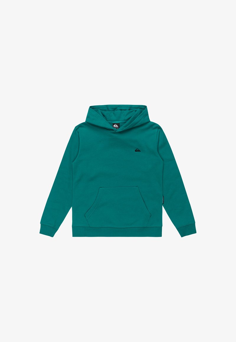 Meďavý mikina vyrobená z jemného materiálu s klokankou, nastaviteľnou kapucňou a malým logom na hrudi. Rebrované manžety a lem.