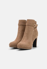 Anna Field Wide Fit Botas de tornozelo com plataforma - taupe