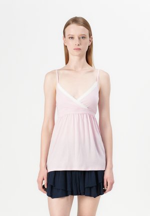 Hollister Co. BARE TRIM WRAP BABYDOLL - Viršus - light pink