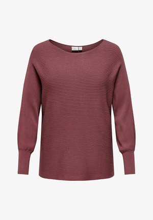 ONLY Carmakoma, CARNEW ADALINE LIFE LS PULLOVER KNT NOOS - Svetrík - rose brown