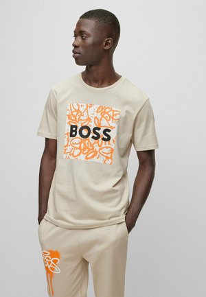 TEGRAFBASIC - T-shirt con stampa - open beige one