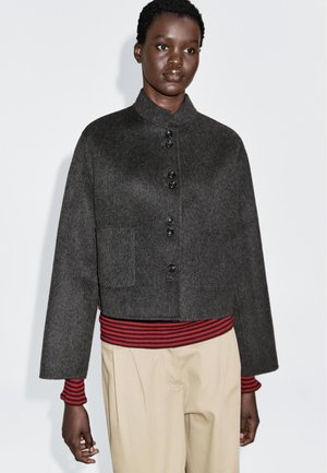 Massimo Dutti SHORT DOUBLE-BREASTED - Lichte jas - dark grey