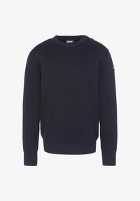Jersey De Malla Para Hombre Schott PLWASP – Azul Marino, Cuello Redondo