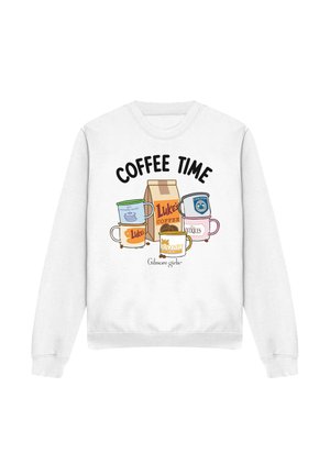 Cotton Soul, GILMORE GIRLS COFFEE TIME CUP LOGO COLLECTION - Sweatshirt - white