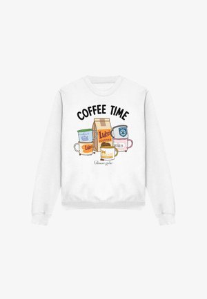 Cotton Soul, GILMORE GIRLS COFFEE TIME CUP LOGO COLLECTION - Sweatshirt - white