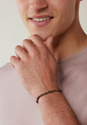Lucardi, STATEMENT - Armband - silver-coloured natural stone