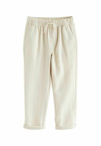 Next TEXTURED REGULAR FIT - Kalhoty - ecru neutral