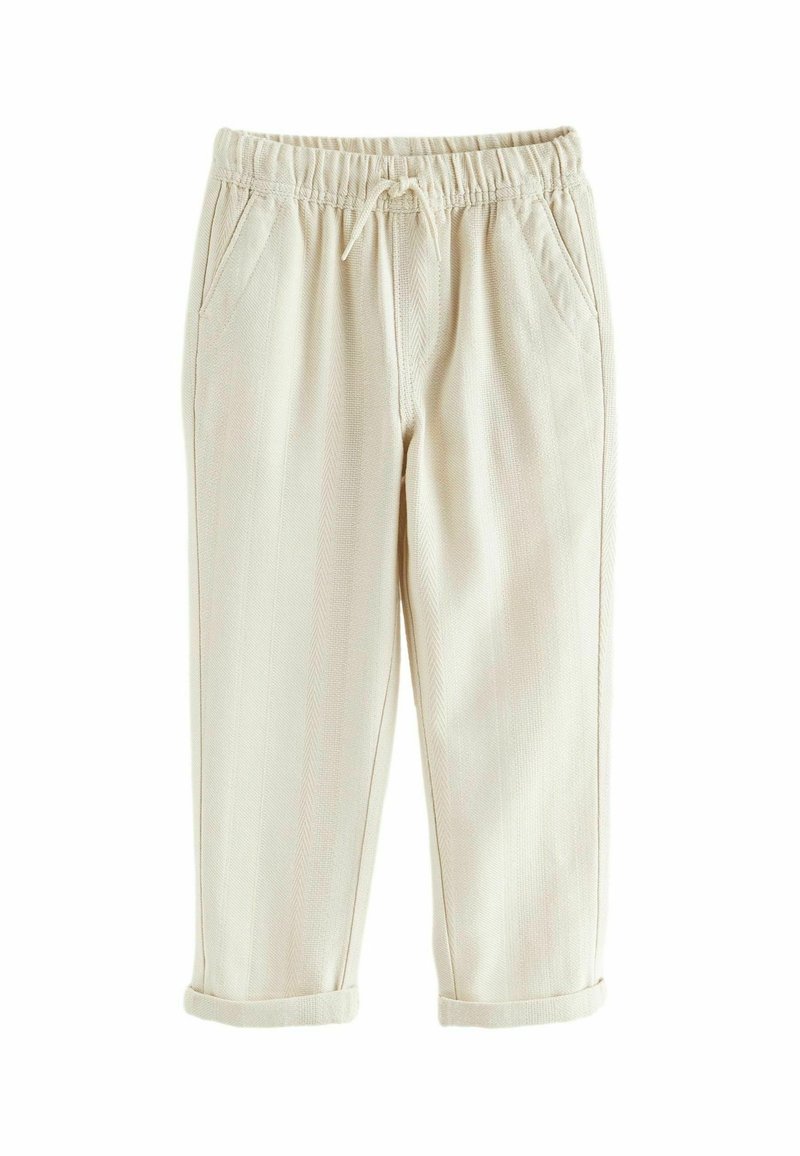 Next TEXTURED REGULAR FIT - Kalhoty - ecru neutral