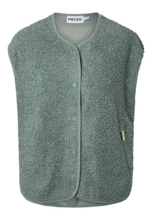 Pieces, PCKATTY TEDDY VEST NOOS BC - Жилетка - chinois green