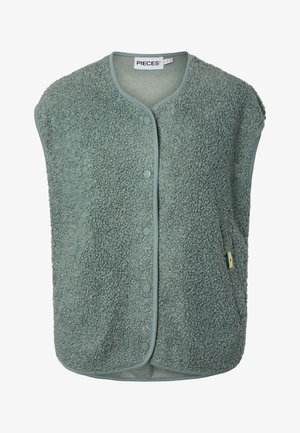Pieces, PCKATTY TEDDY VEST NOOS BC - Жилетка - chinois green