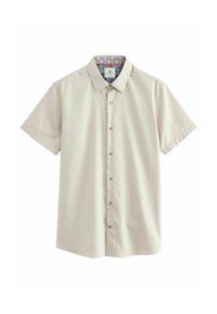 Next TRIMMED  SHORT SLEEVE  - Vapaa-ajan kauluspaita - neutral brown