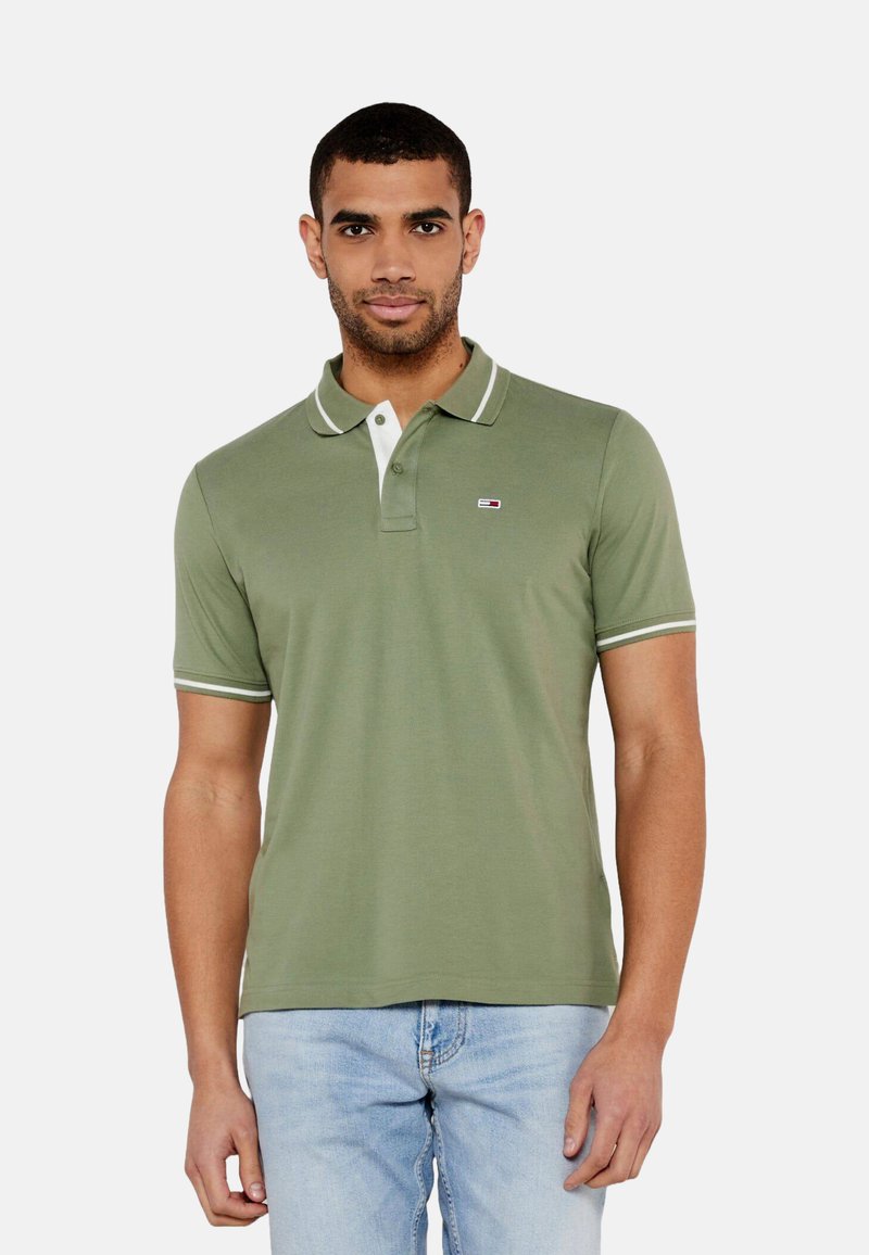 Tommy Jeans - REG TIPPED - Polo - aruba green, Ingrandire