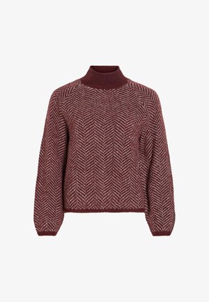 VILA, VILORY HIGH NECK L/S KNIT TOP - NOOS - Pullover - port royale
