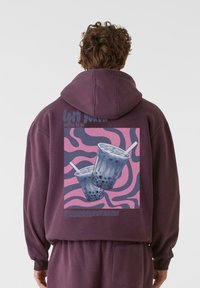 Lost Youth COFFEE TO GO - Mikina s kapucňou - plumpurple