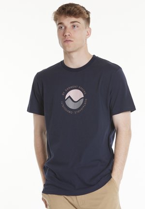 LORENZO - Print T-shirt - navy blue
