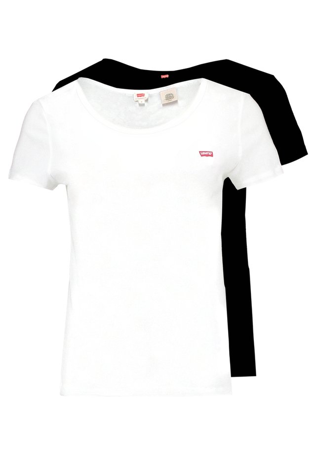 TEE 2 PACK - T-Shirt basic - white/mineral black
