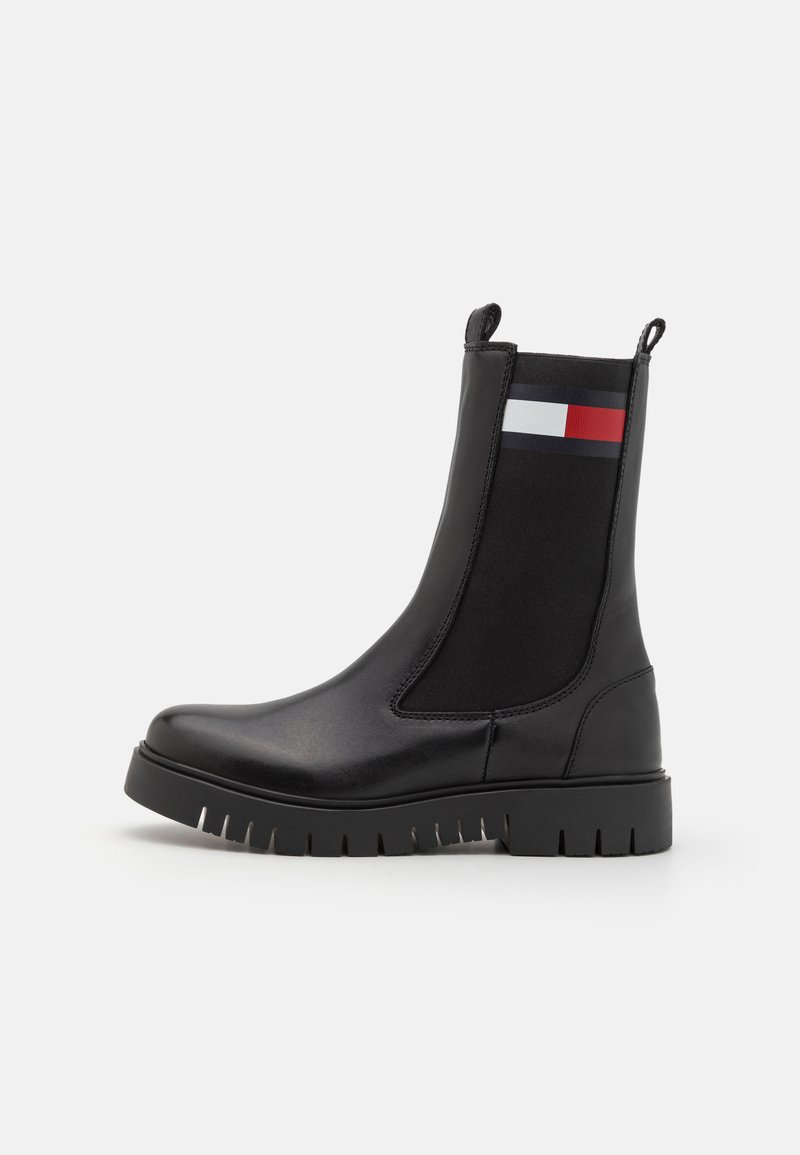 Tommy Jeans LONG CHELSEA BOOT - Botines con plataforma - black
