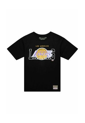 Mitchell & Ness SEE THRU LOS ANGELES LAKERS - T-Shirt print - black