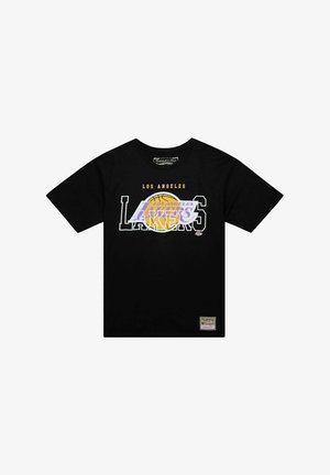 Mitchell & Ness SEE THRU LOS ANGELES LAKERS - T-Shirt print - black