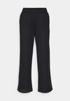 COZY WIDE LEG SWEATPANT - Pantalones deportivos - black