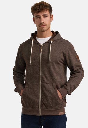 Zip-up sweatshirt - coffee bean
