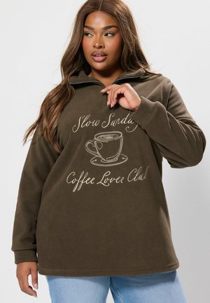 Fleece trui - chocolate