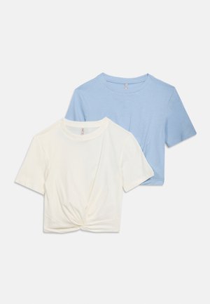 KOGREX KNOT 2 PACK - Paprasti marškinėliai - soft chambray/cloud dancer