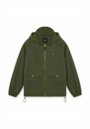 Lyle & Scott, WAXED HOODED UTILITY JACKET - Chaqueta fina - y true olive