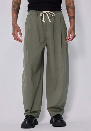 FRILIVIN, PANTALON LARGE CORDON CASUAL - Pantalon classique - vert kaki