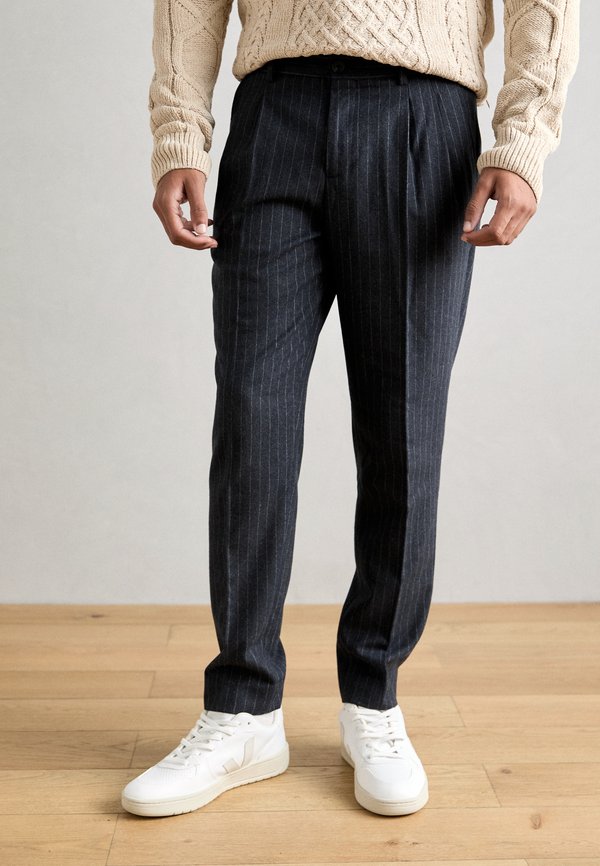PLEATED - Chinos - charcoal