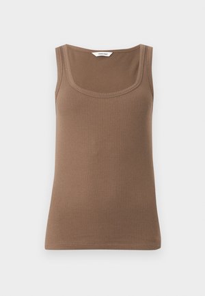 Selected, Tank Ribbed Cotton - Top - chocolate chip