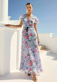 Love & Roses REGULAR FIT - PRINTED PLEATED CONTRAST TIPPING - Maxiklänning - blue floral