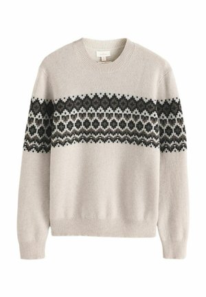REGULAR FIT - Jumper - ecru white fairisle