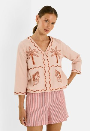 Grain de Malice, BLOUSE À BRODERIES - Blouse - rose pâle