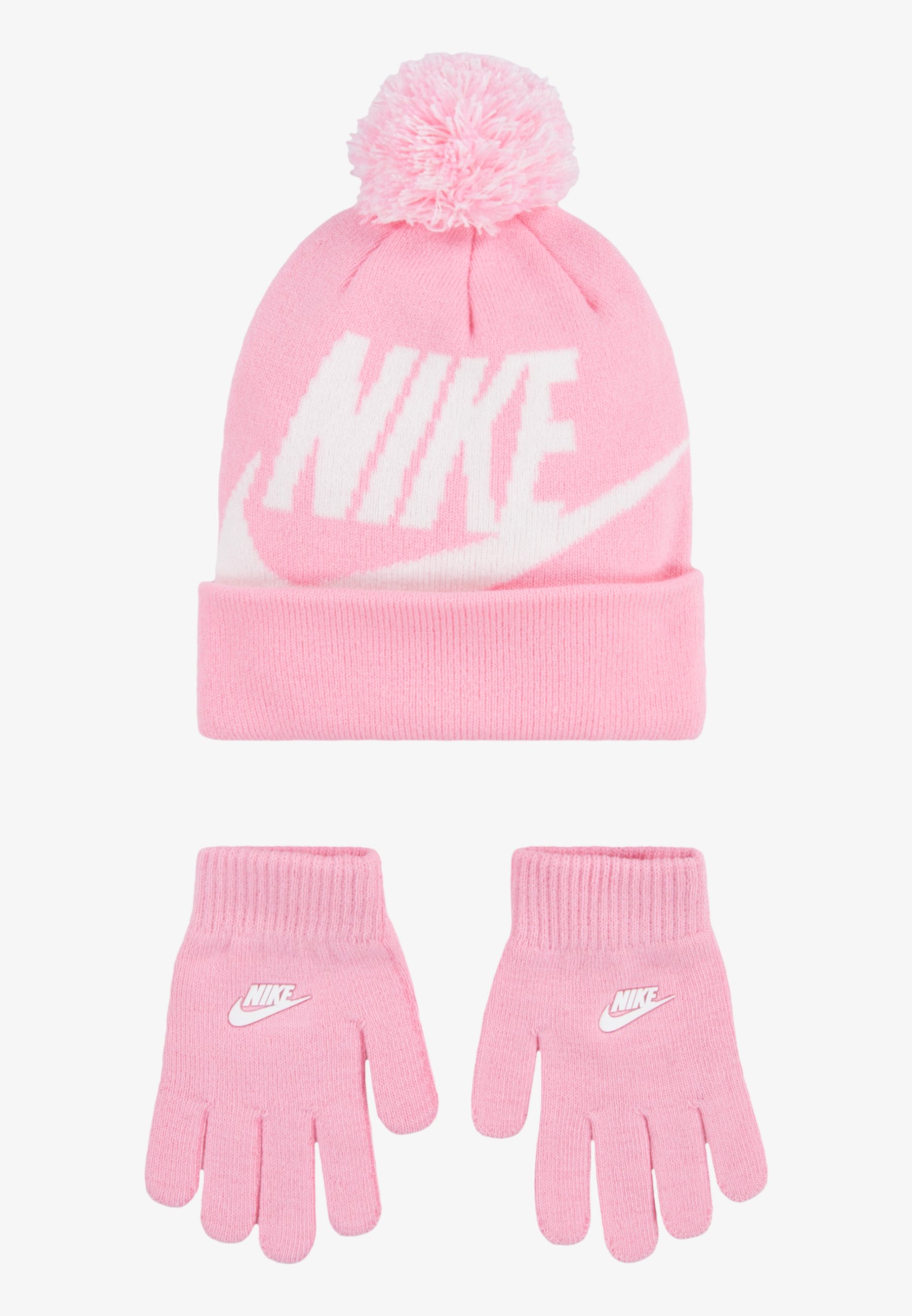 Nike Sportswear POM BEANIE GLOVE SET Rukavice pink/růžová