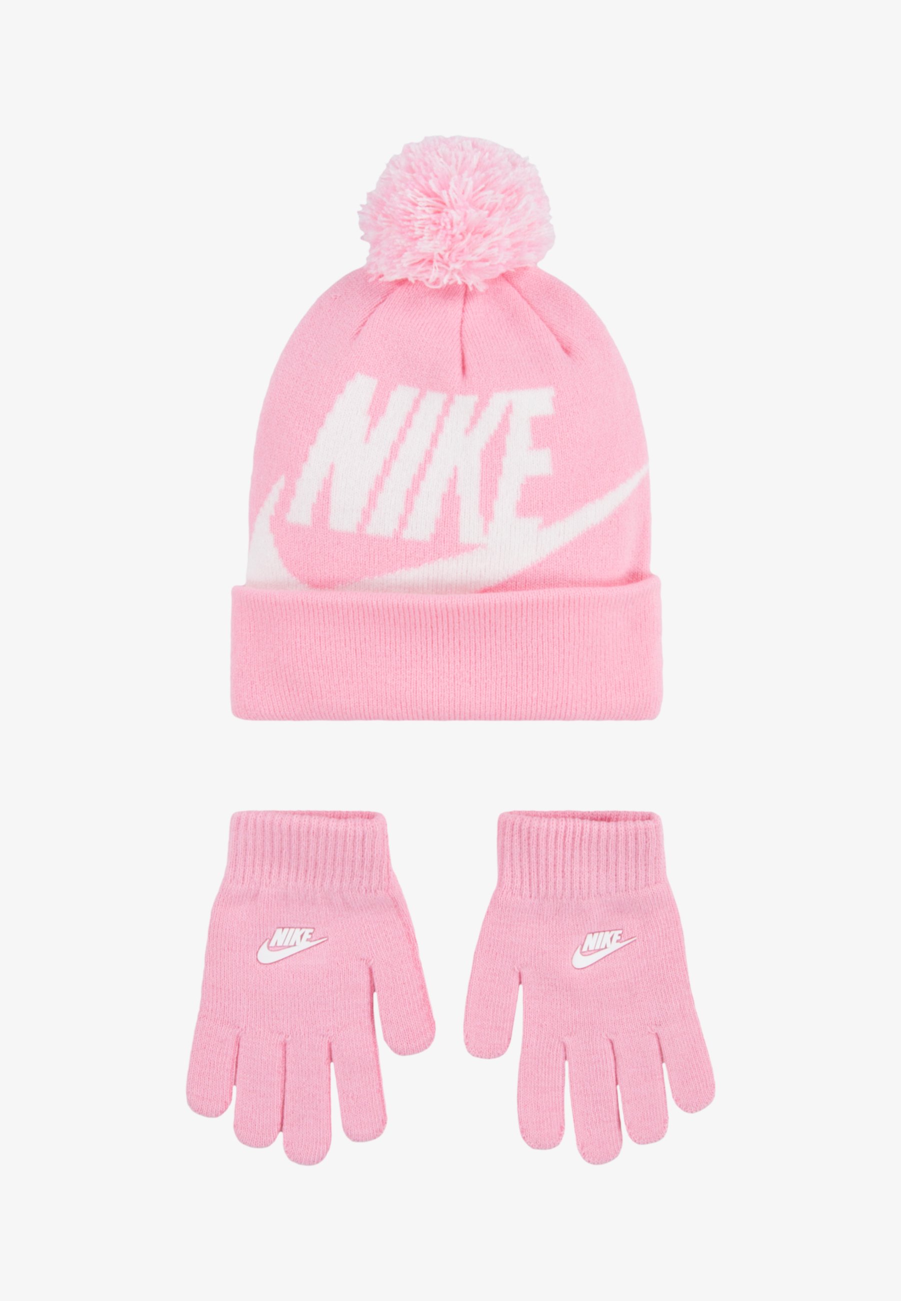 Nike Sportswear POM BEANIE GLOVE SET Rukavice pink/růžová