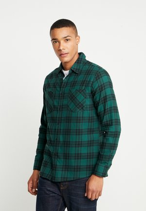 CHECKED  - Vapaa-ajan kauluspaita - darkgreen/black