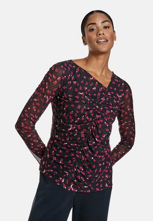 LANGARM - Blouse - black gemustert