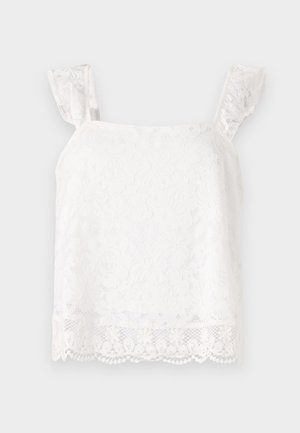 Vero Moda, VMHONEY FRILL SINGLET - Μπλούζα - snow white