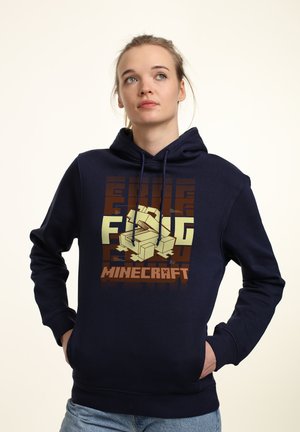 MINECRAFT BLUEPRINT FROG - Hoodie - navy blue