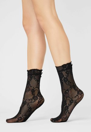 Calzedonia, FLORAL LACE SOCKS - Socks - black
