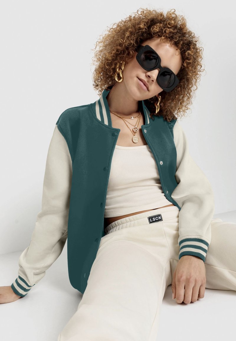LASCANA LSCN BY LASCANA - Bomber tipa jaka - beige schwarz blau