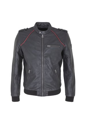 DAVE - Leren jas - black