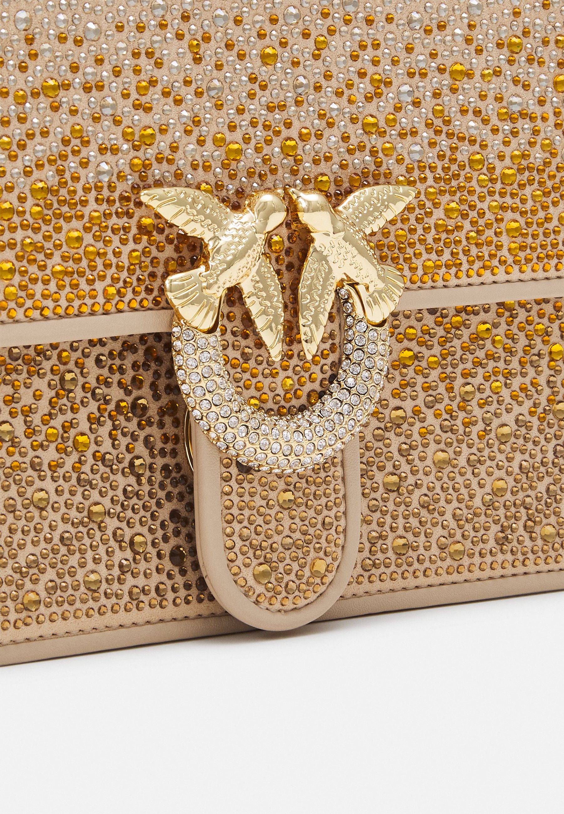 Pinko LOVE ONE TOP HANDLE MINI LIGHT FULL STRASS - Handbag