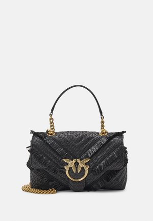 LOVE LADY PUFF FRINGE CHEVRONNE - Kabelka - black/gold-coloured