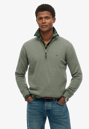 ESSENTIALS HALF ZIP  - Trui - pad green marl
