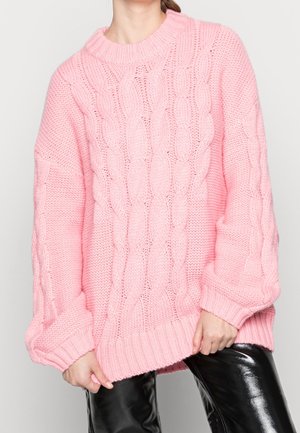 Striktrøje - pink