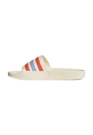 Pool slides - off white   glow blue   preloved scarlet