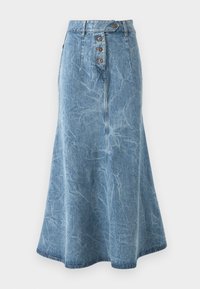 FLARED SKIRT - Jeansrock - indigo acid wash